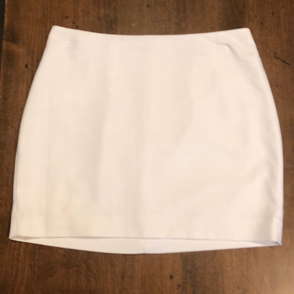 White mini skirt